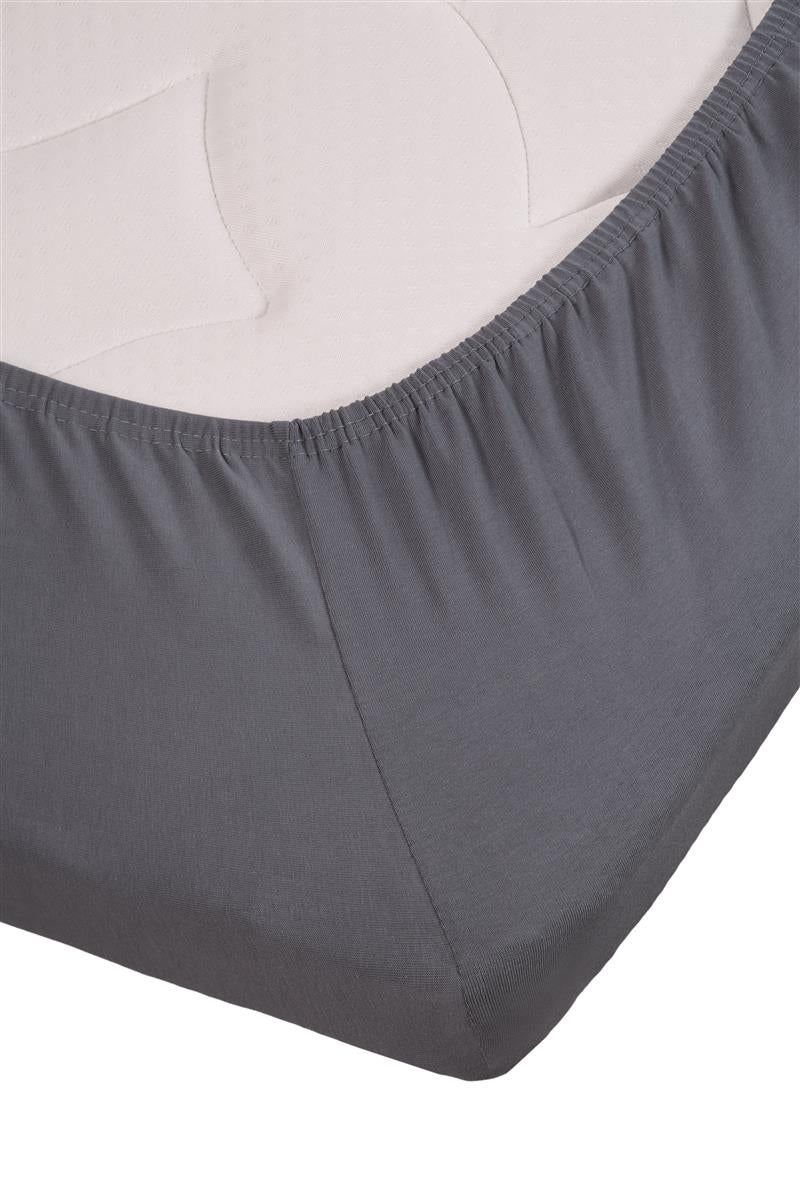Beddinghouse Topper Spannbettlaken - Jersey Lycra - Kaltes Grau
