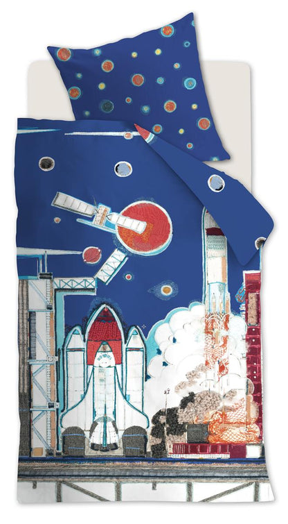 Beddinghouse Kids Rocket Ship Bettwäsche - Blau