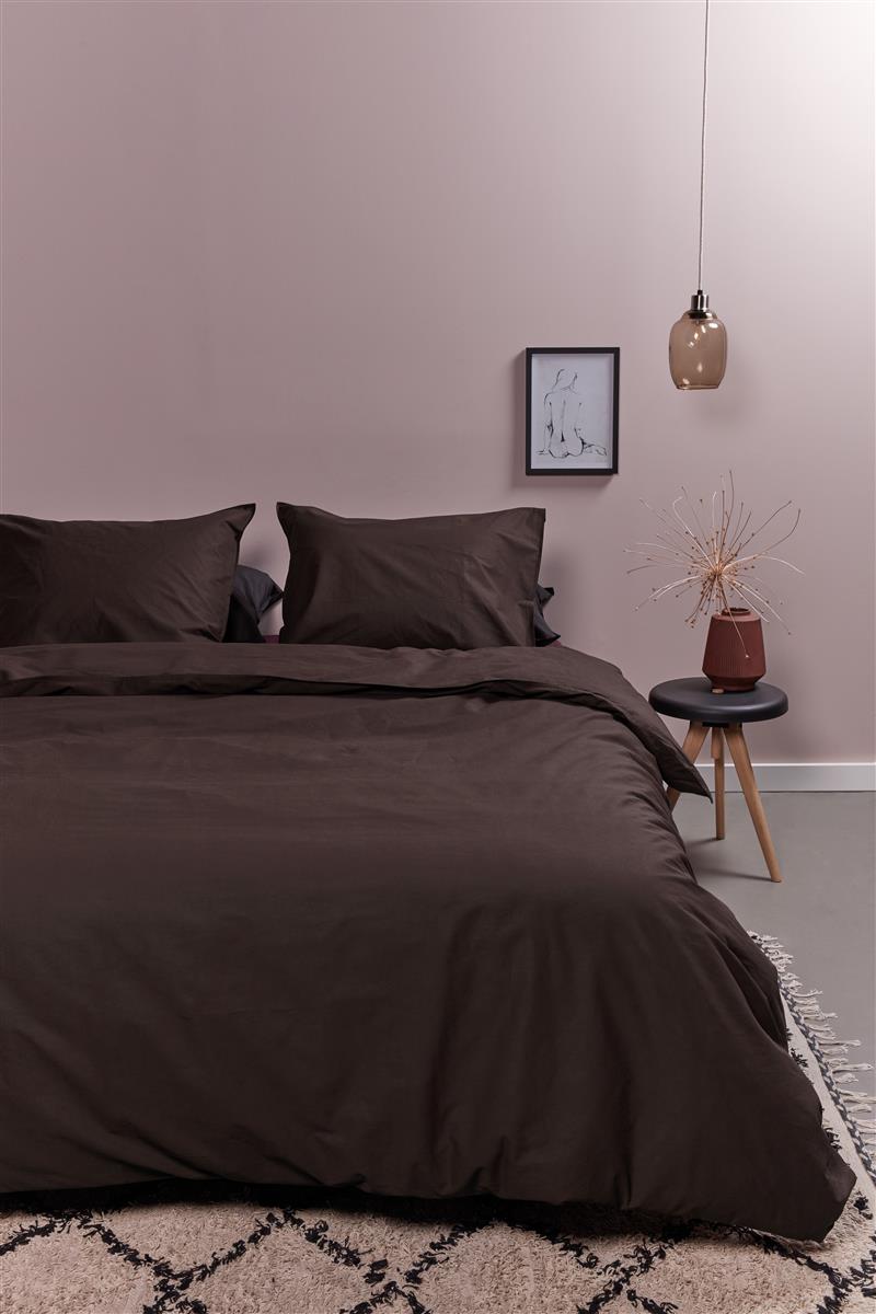 Ambiante Cotton Uni Bettwäsche - Braun