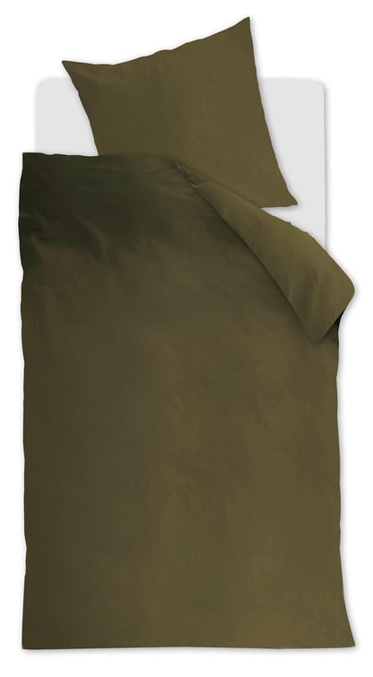 Ambiante Cotton Uni Bettwäsche - Olivgrün