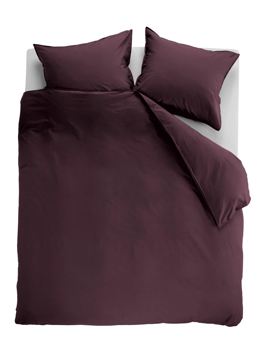 Ambiante Cotton Uni Bettwäsche - Dunkelrot