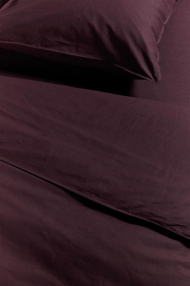 Ambiante Cotton Uni Bettwäsche - Dunkelrot