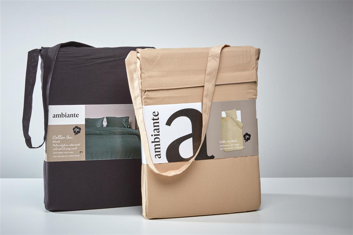 Ambiante Cotton Uni Bettwäsche - Schwarz
