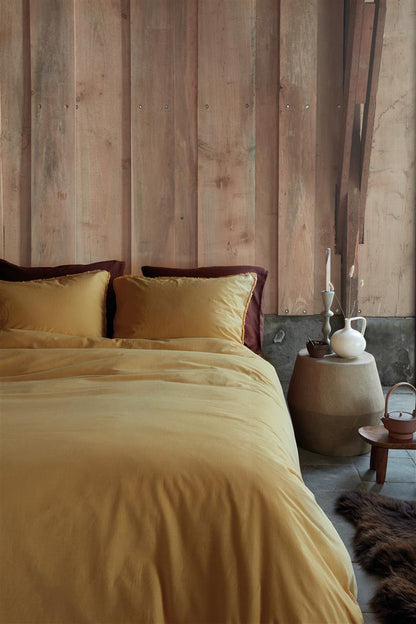 vtwonen Natural Stone Fraying Bettwäsche - Gelb