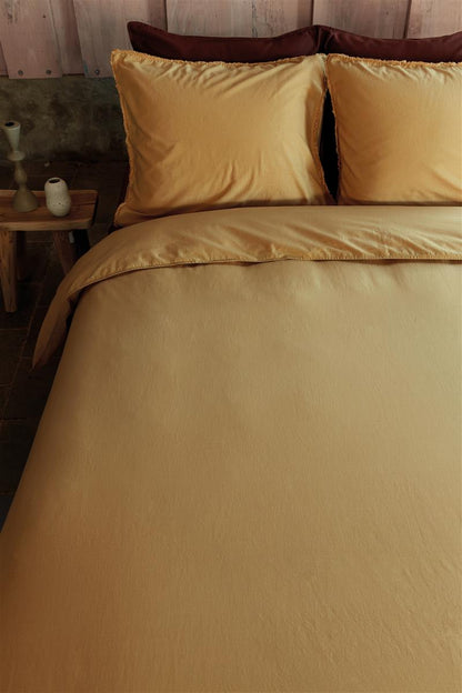 vtwonen Natural Stone Fraying Bettwäsche - Gelb