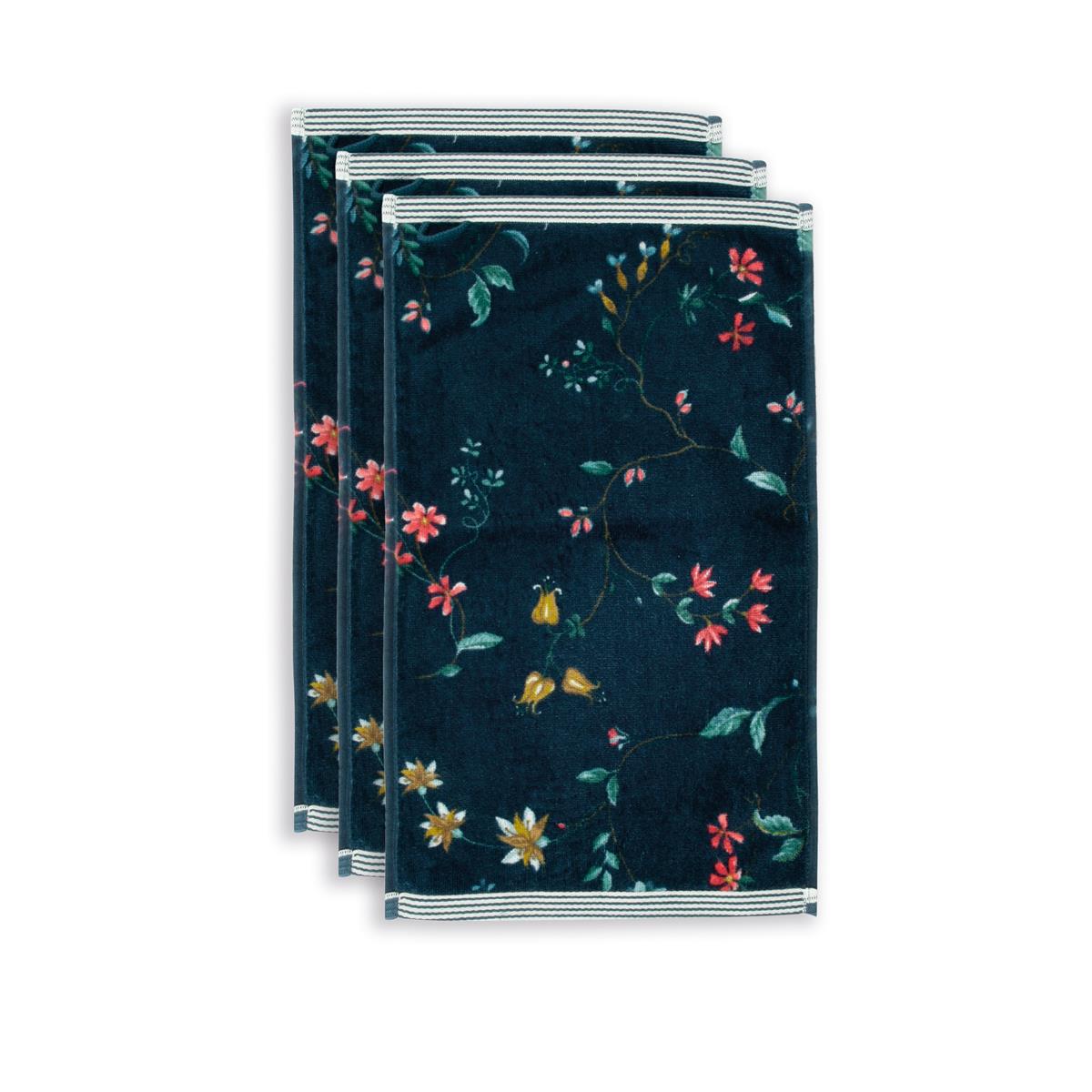 Pip Studio Les Fleurs Badtextilien - Dunkelblau