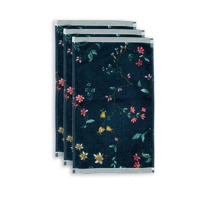 Pip Studio Les Fleurs Badtextilien - Dunkelblau