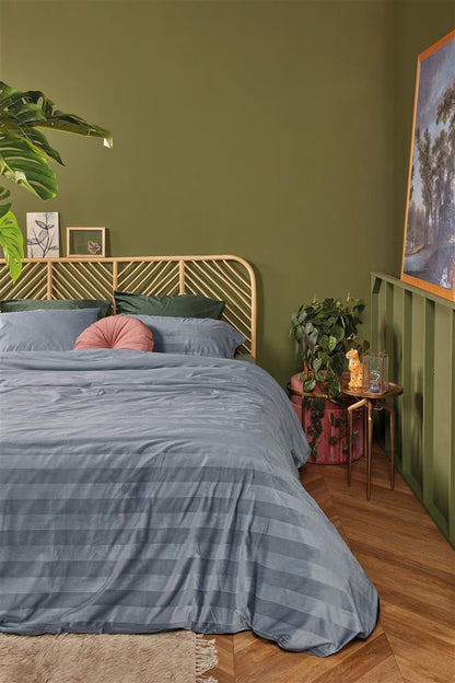 At Home by BeddingHouse Soft Shine Bettwäsche - Blaugrau