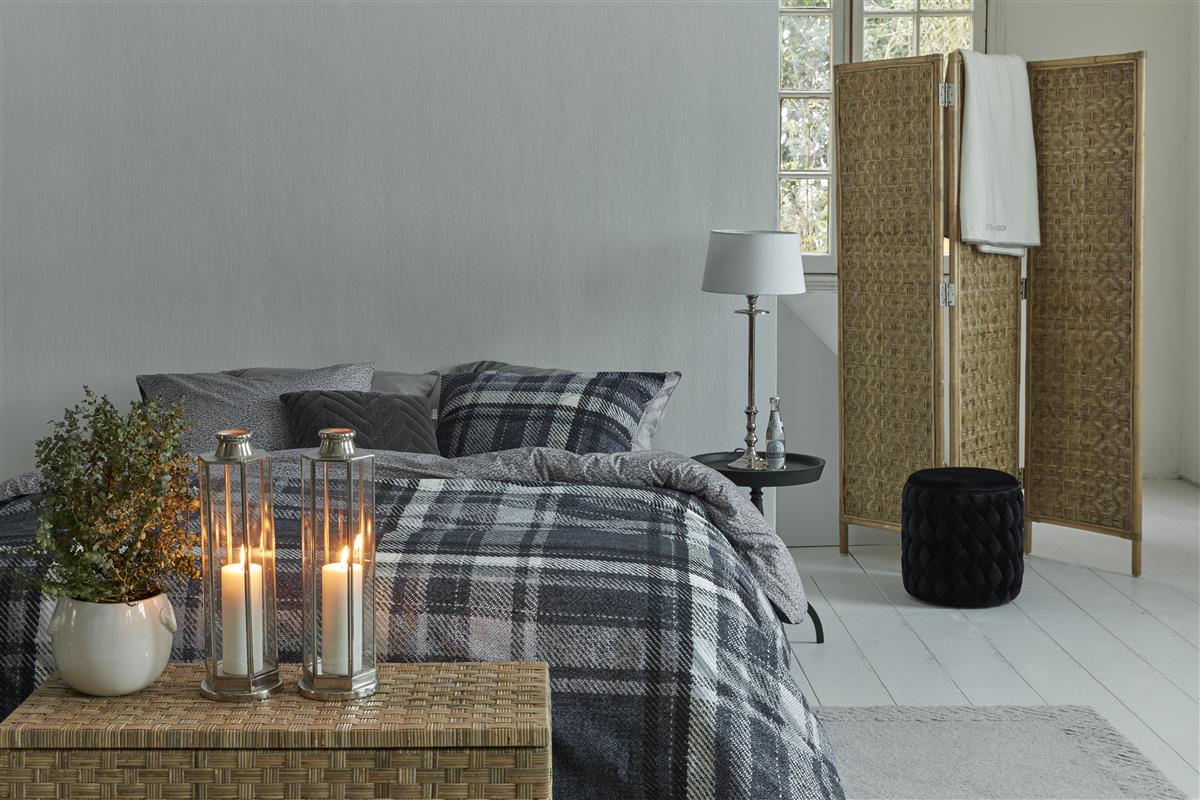 Riviera Maison Cozy Check Bettwäsche - Blau
