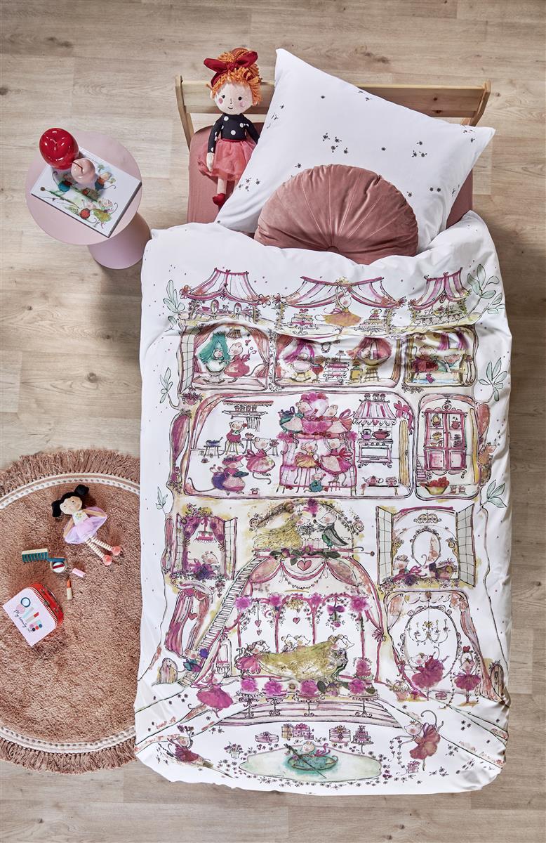 Beddinghouse Kids Mousehouse Bettwäsche - Rosa