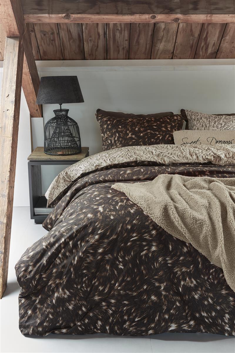 Riviera Maison Fauxy Fur Bettwäsche - Braun