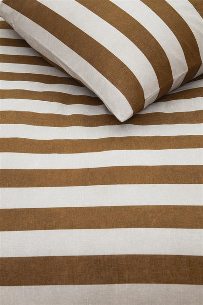 vtwonen Bold Stripe Bettwäsche - Hellbraun
