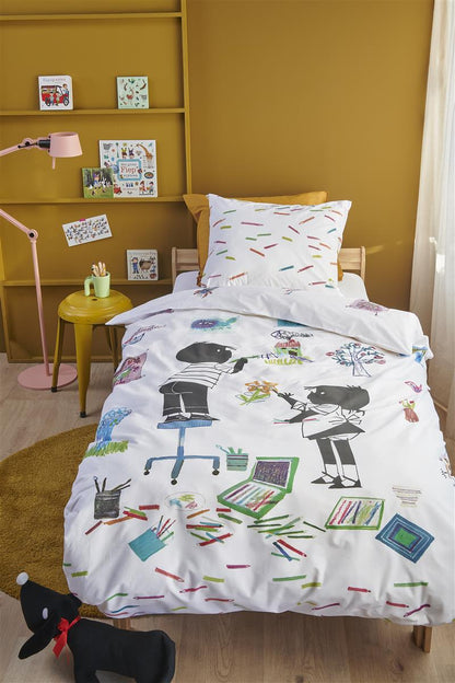 Beddinghouse x Fiep Amsterdam Tekenen Bettwäsche - Multi