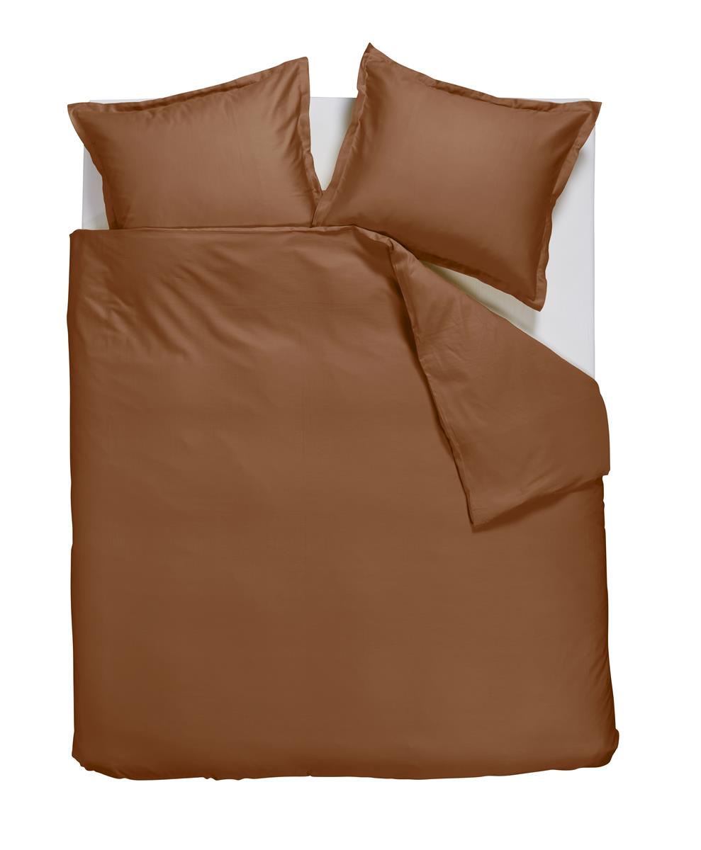 Ambiante Satin Uni Bettwäsche - Braun