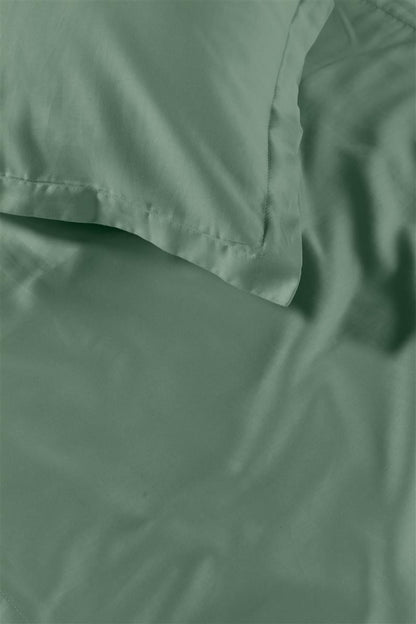 Ambiante Satin Uni Bed Linen - Green