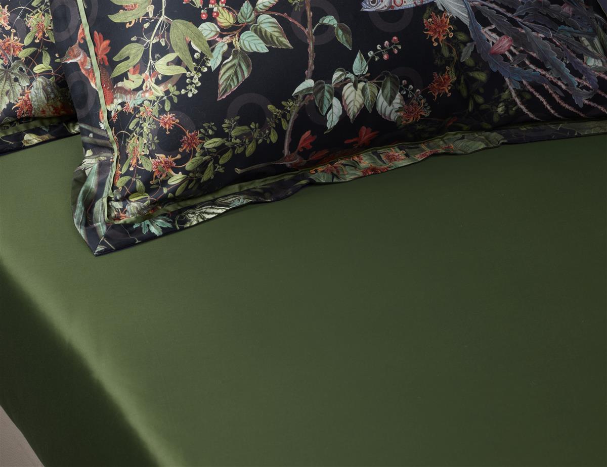 MOOOI spannbettlaken - Baumwollsatin - Grün