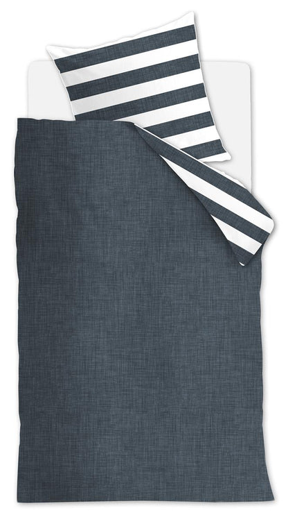 Riviera Maison Lindy Lines Bettwäsche - Marineblau