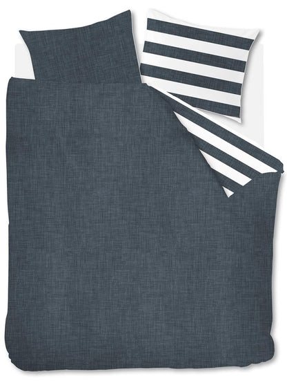 Riviera Maison Lindy Lines Bettwäsche - Marineblau