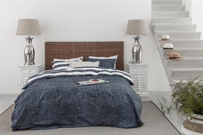 Riviera Maison Lindy Lines Bettwäsche - Marineblau