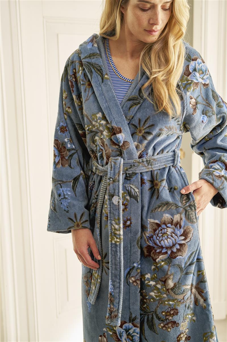 Pip Studio Secret Garden Bademantel - Blau