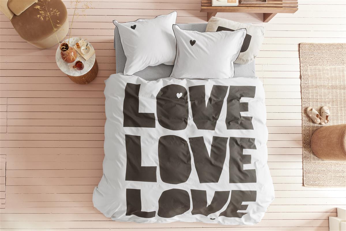 vtwonen Bold Love Bettwäsche - Natur