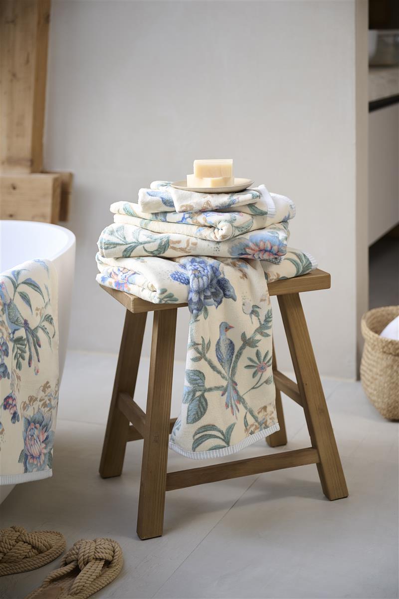 Pip Studio Secret Garden Badtextilien - WhiteBlue