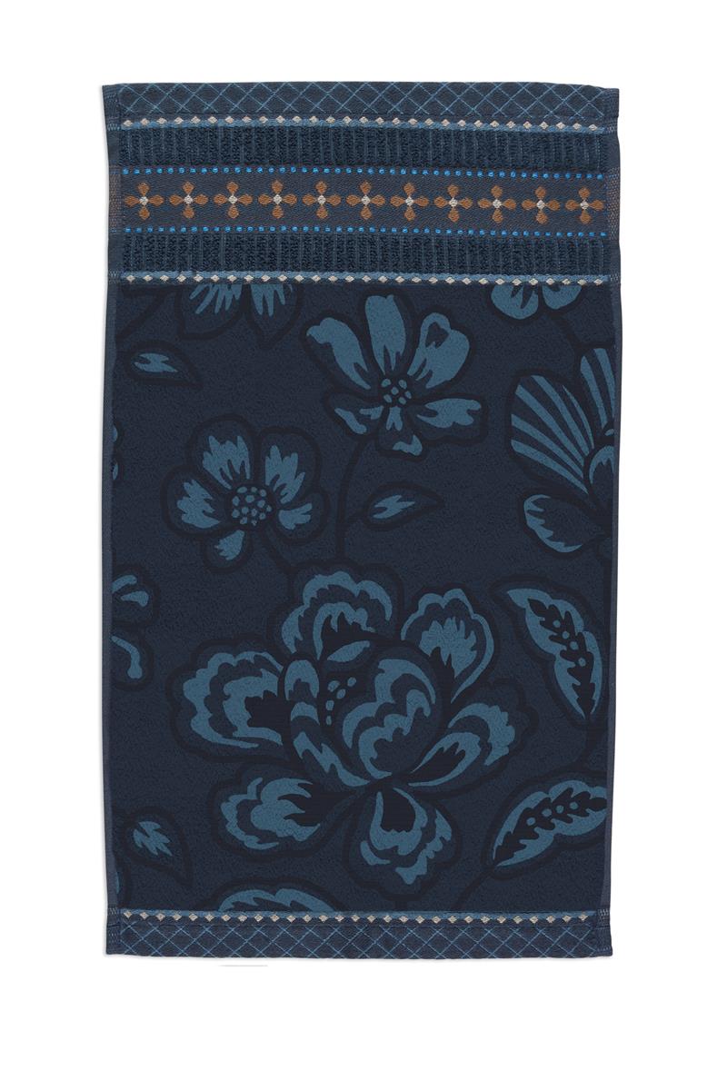 Pip Studio Jasmin Jacquard Badtextilien - Dunkelblau
