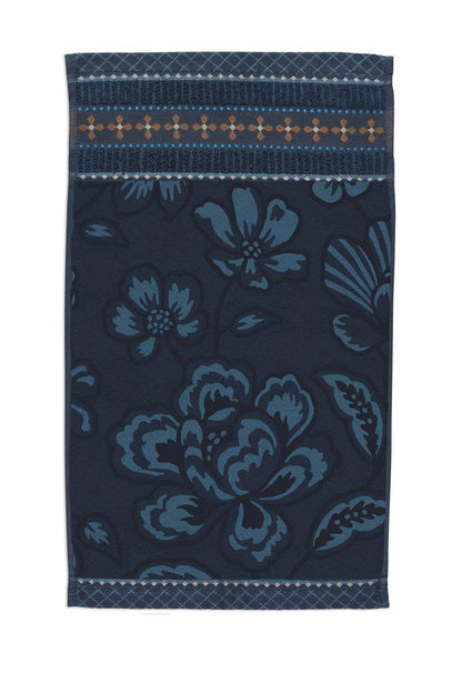 Pip Studio Jasmin Jacquard Badtextilien - Dunkelblau