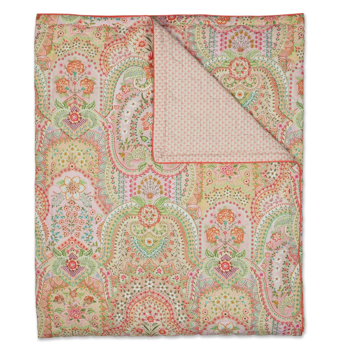 Pip Studio Jabali Flower Quilt Wohndecken - Korallenrot