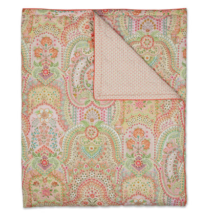 Pip Studio Jabali Flower Quilt Wohndecken - Korallenrot
