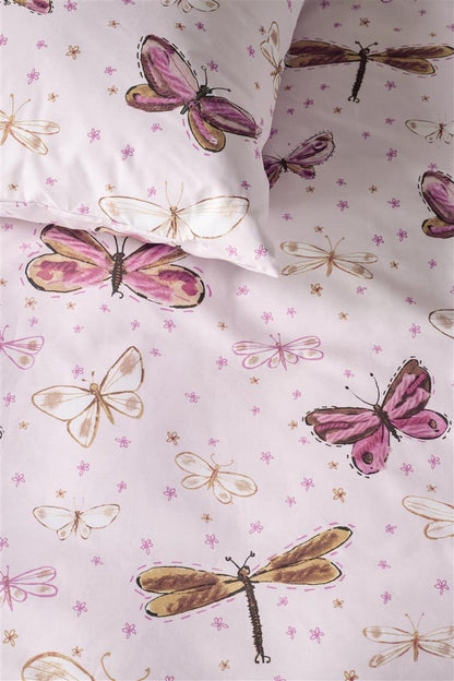 Beddinghouse Kids Butterfly Away Bettwäsche - Rosa