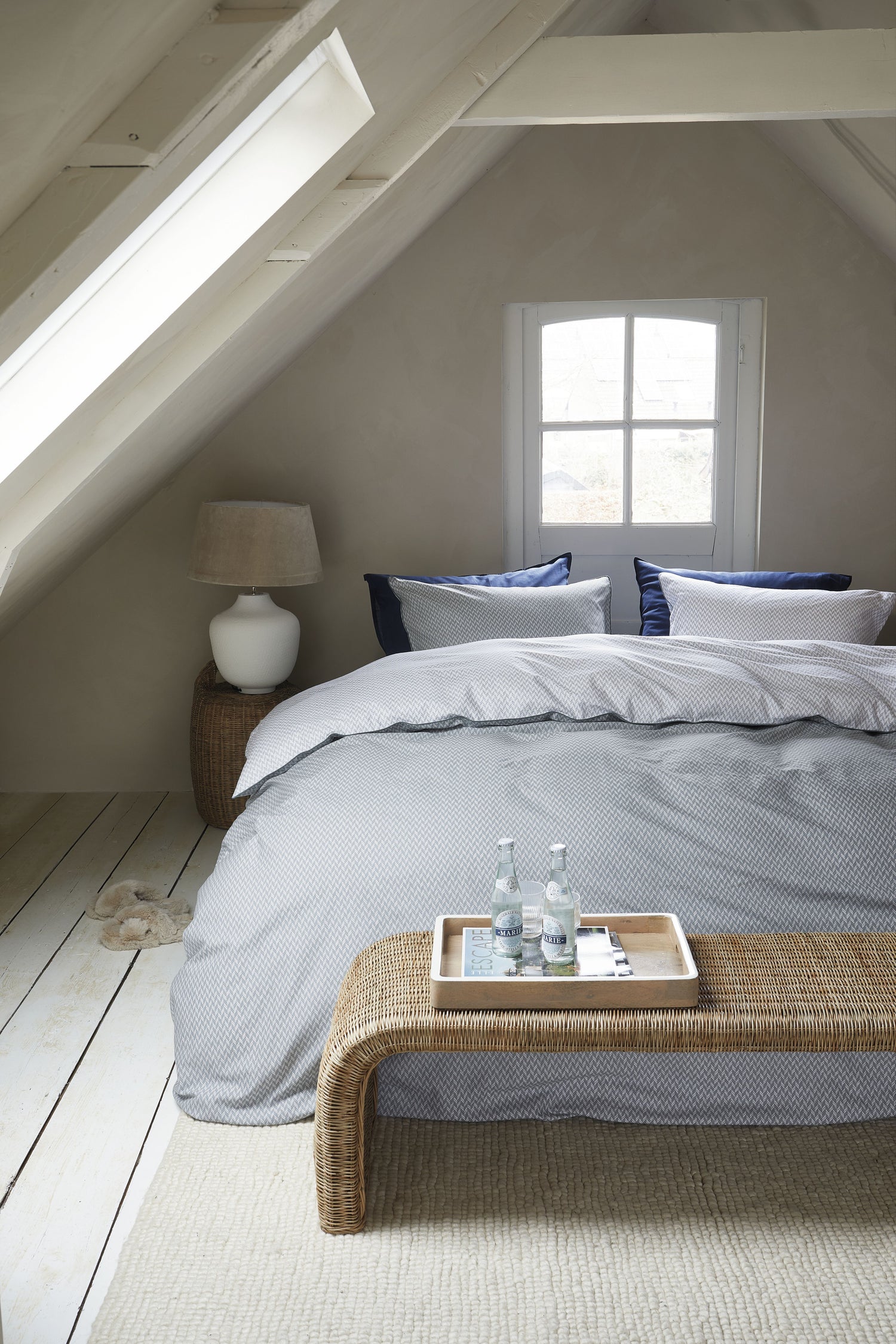 Rivièra Maison Emery Bettwäsche - Blaugrau