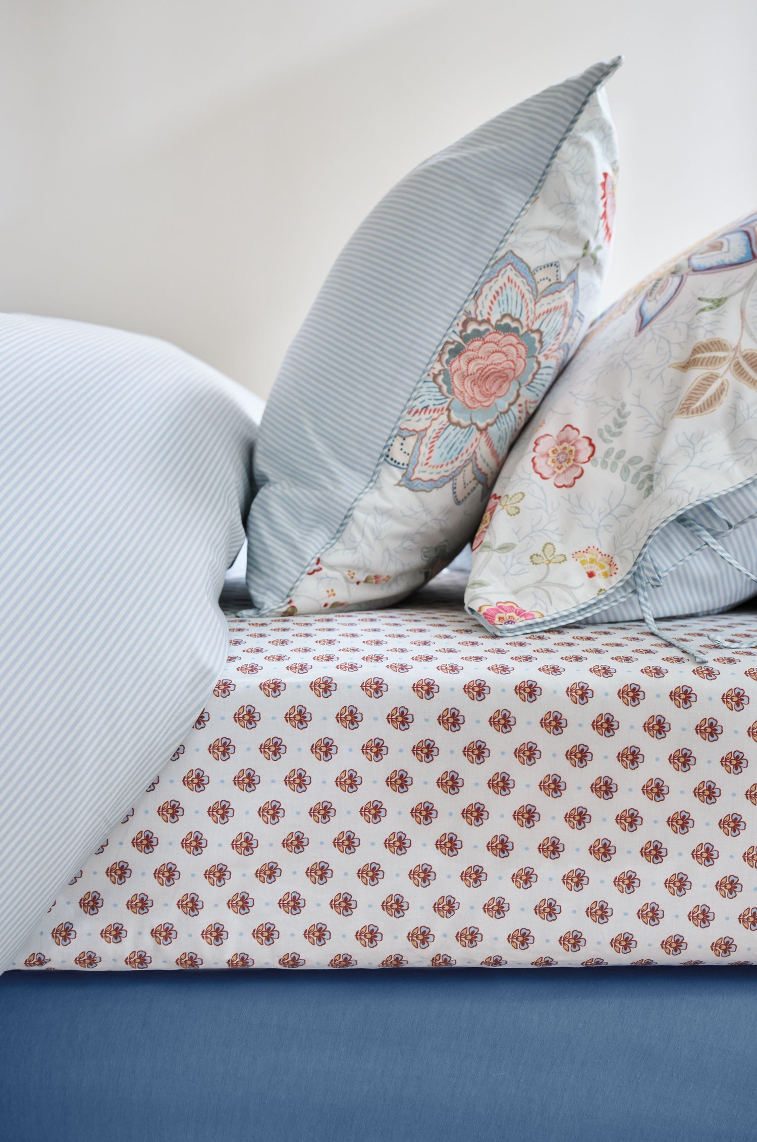 Licht blauw Spannbettlaken - Baumwolle - Hellblau