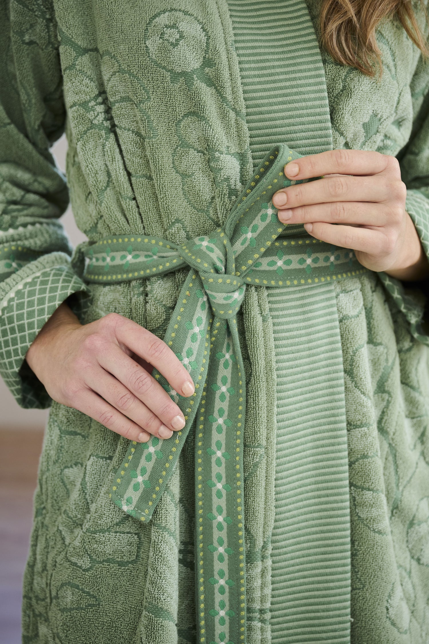 Pip Studio Jasmin Jacquard Frottier - Grün