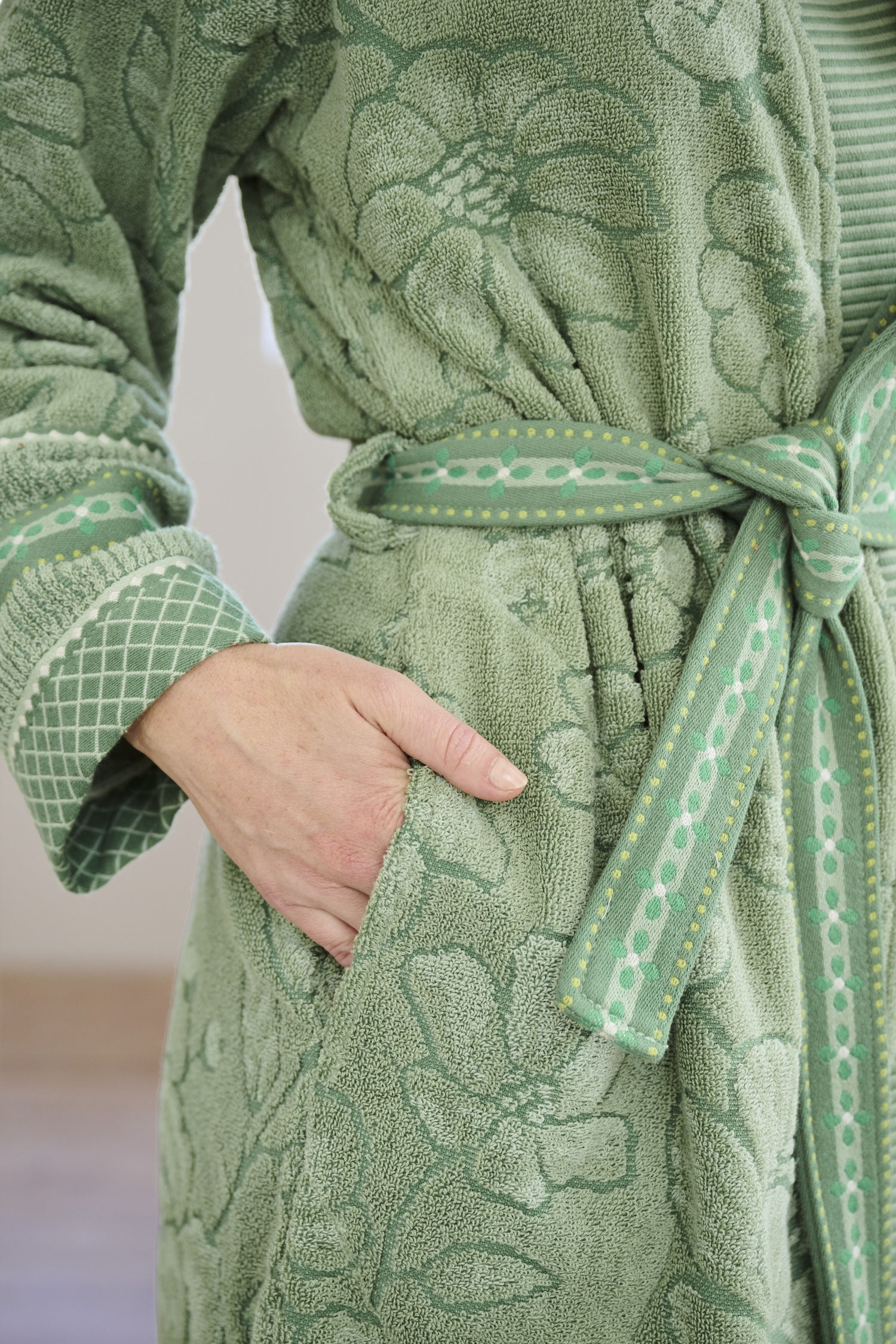 Pip Studio Jasmin Jacquard Frottier - Grün