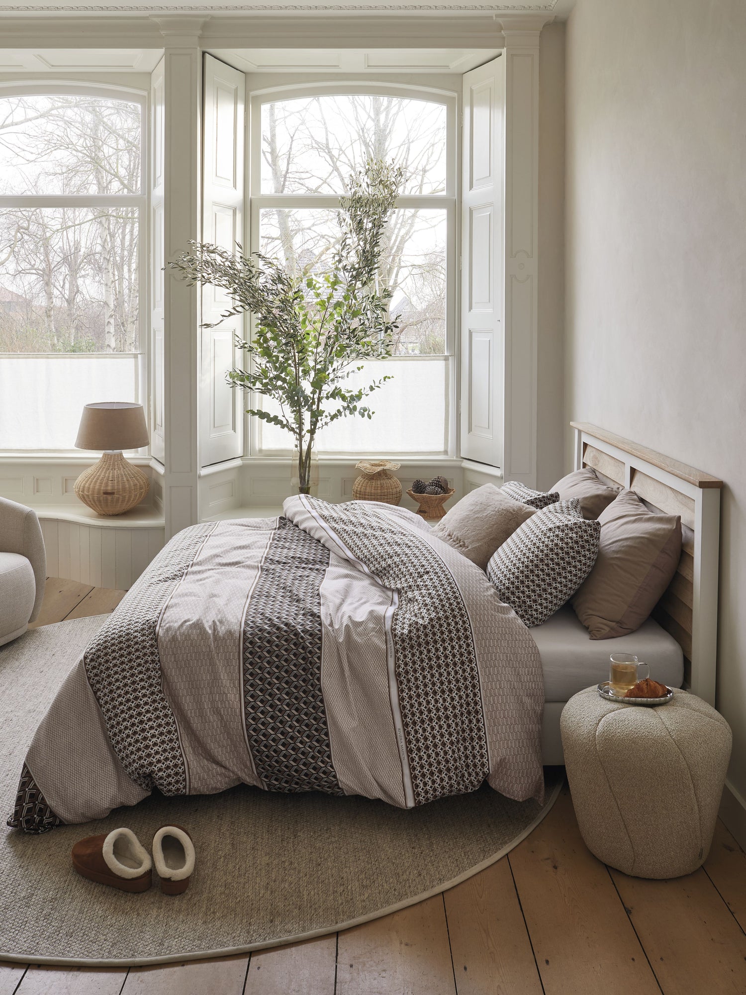 Rivièra Maison Lawrence Bettwäsche - Braun