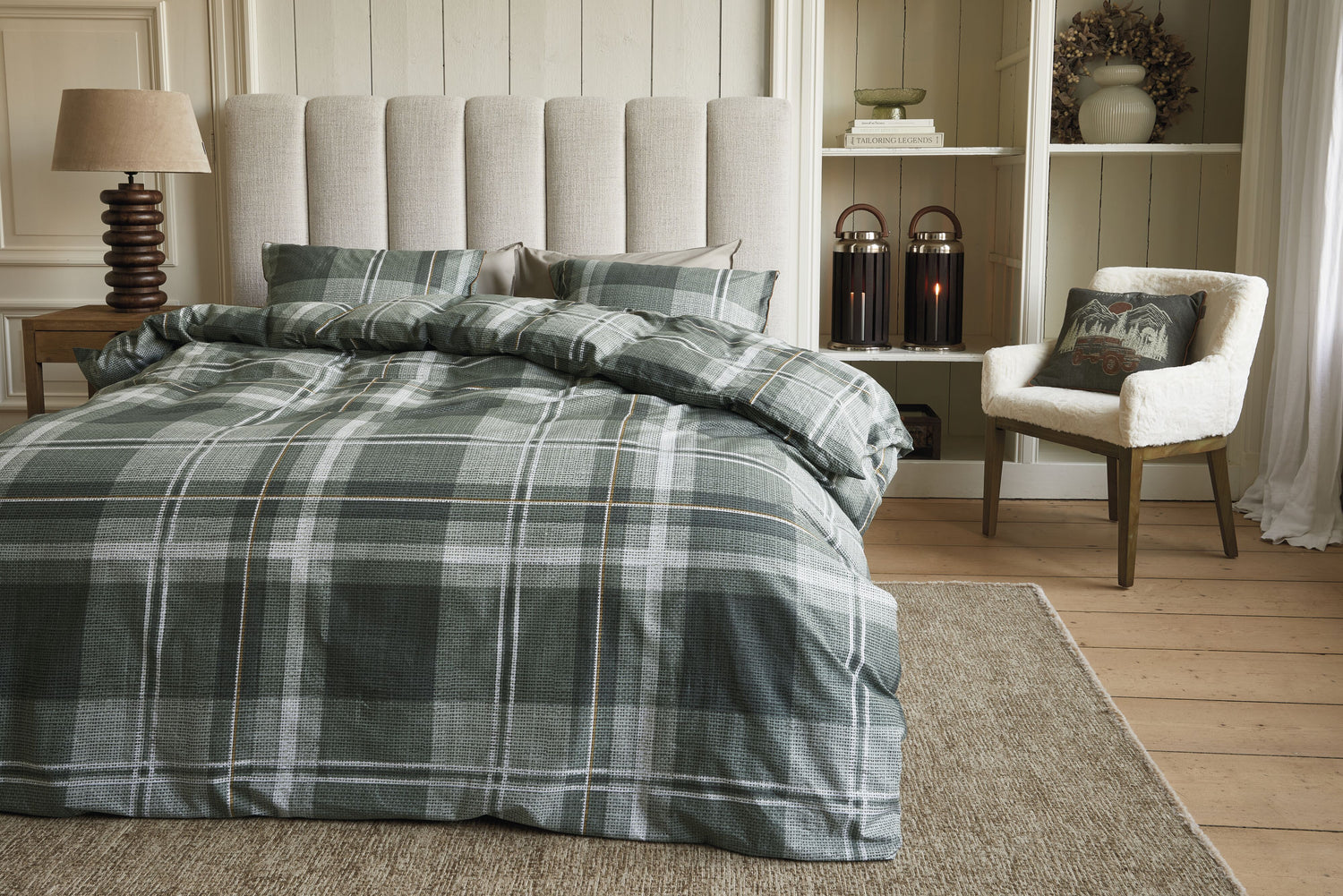 Rivièra Maison Tartan Check Bettwäsche - Grün