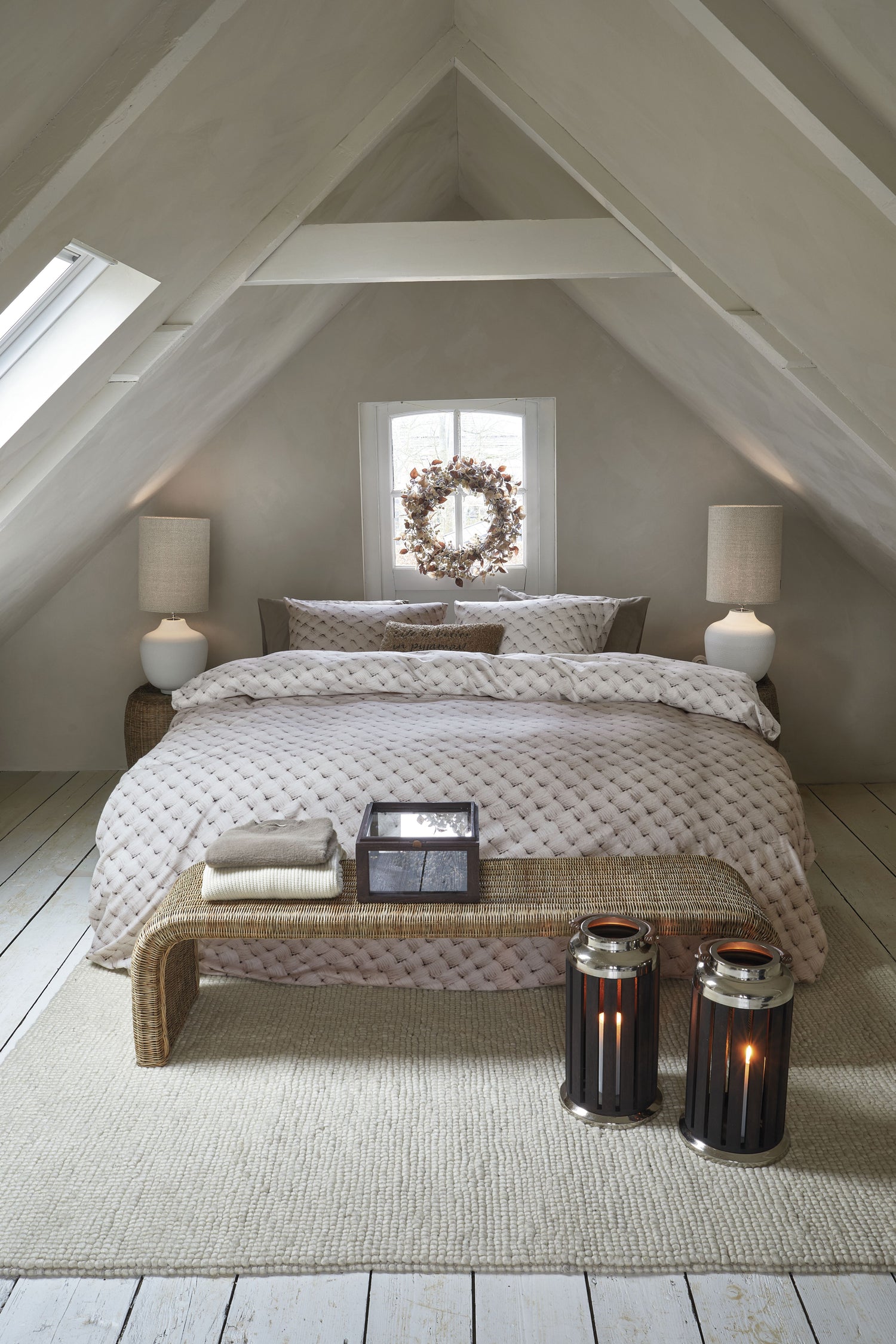 Rivièra Maison Woven Wool Bettwäsche - Natur
