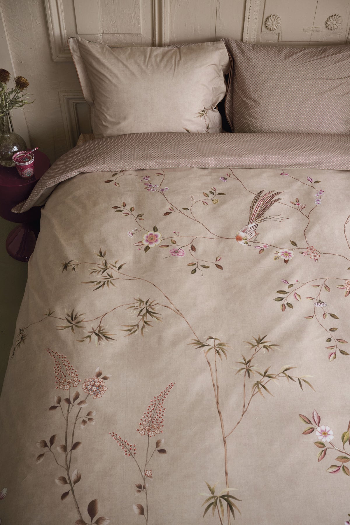 Pip Studio Bamboo Blossom Bettwäsche - Khaki