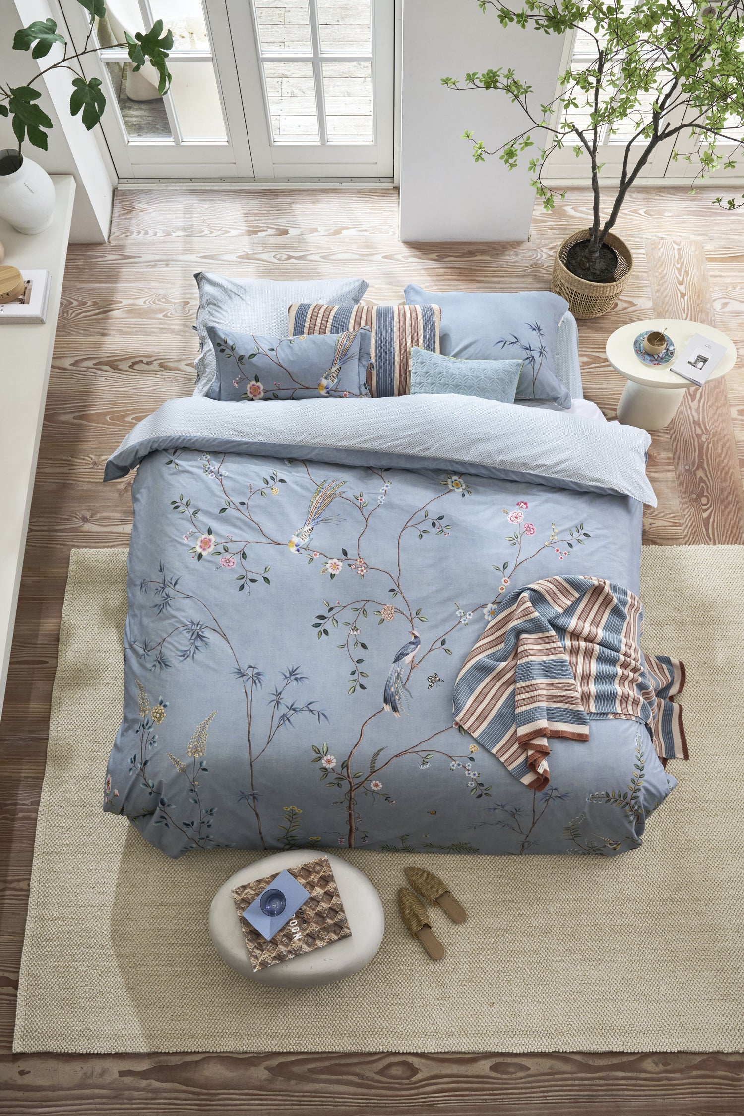 Pip Studio Bamboo Blossom Bettwäsche - Hellblau