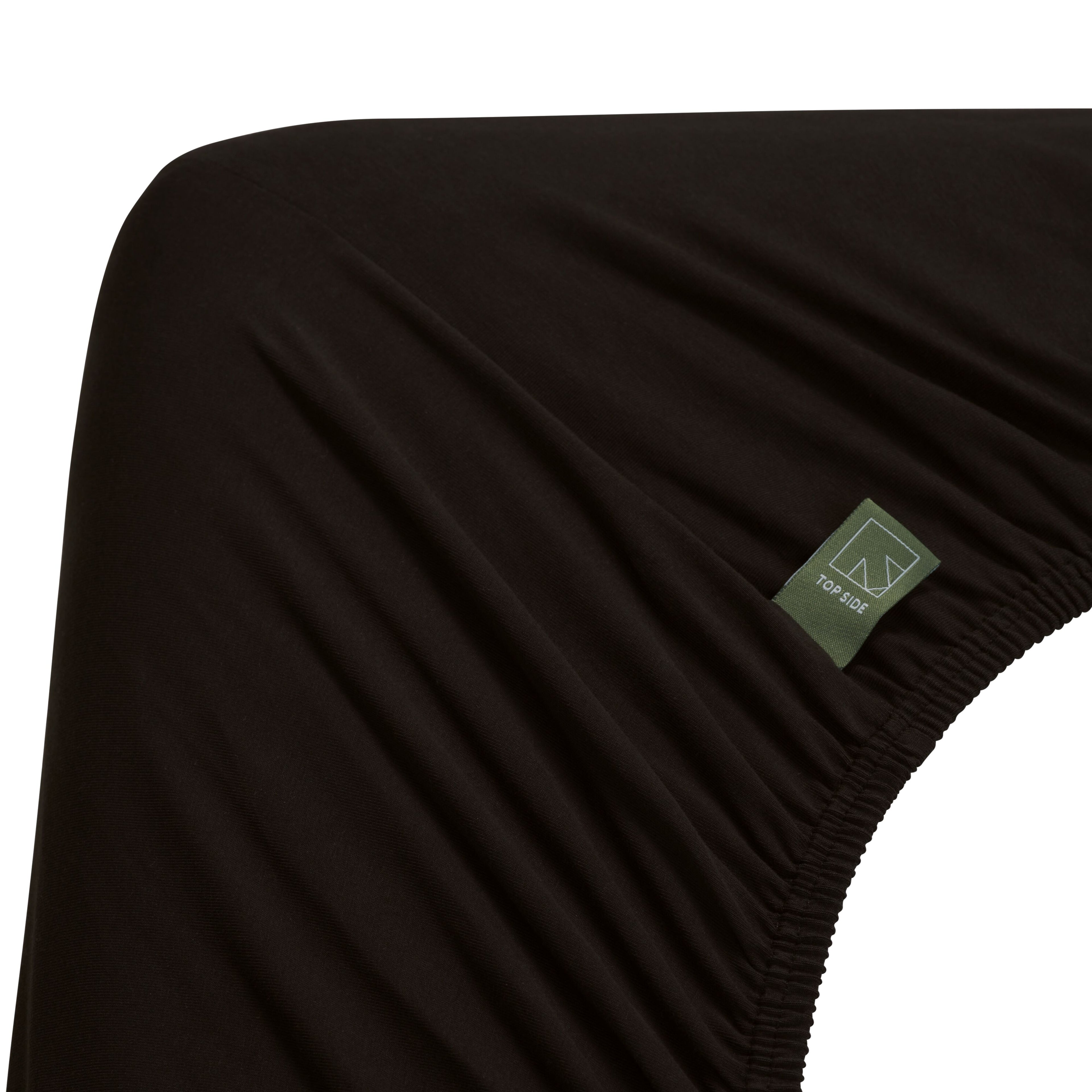 Zwart Spannbettlaken - Baumwolle - Schwarz