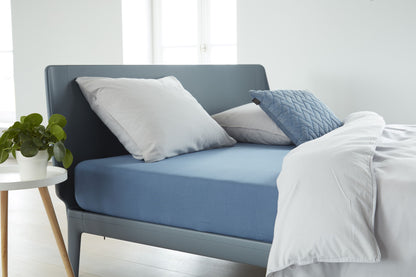 Blauw Spannbettlaken - Baumwolle - Blau