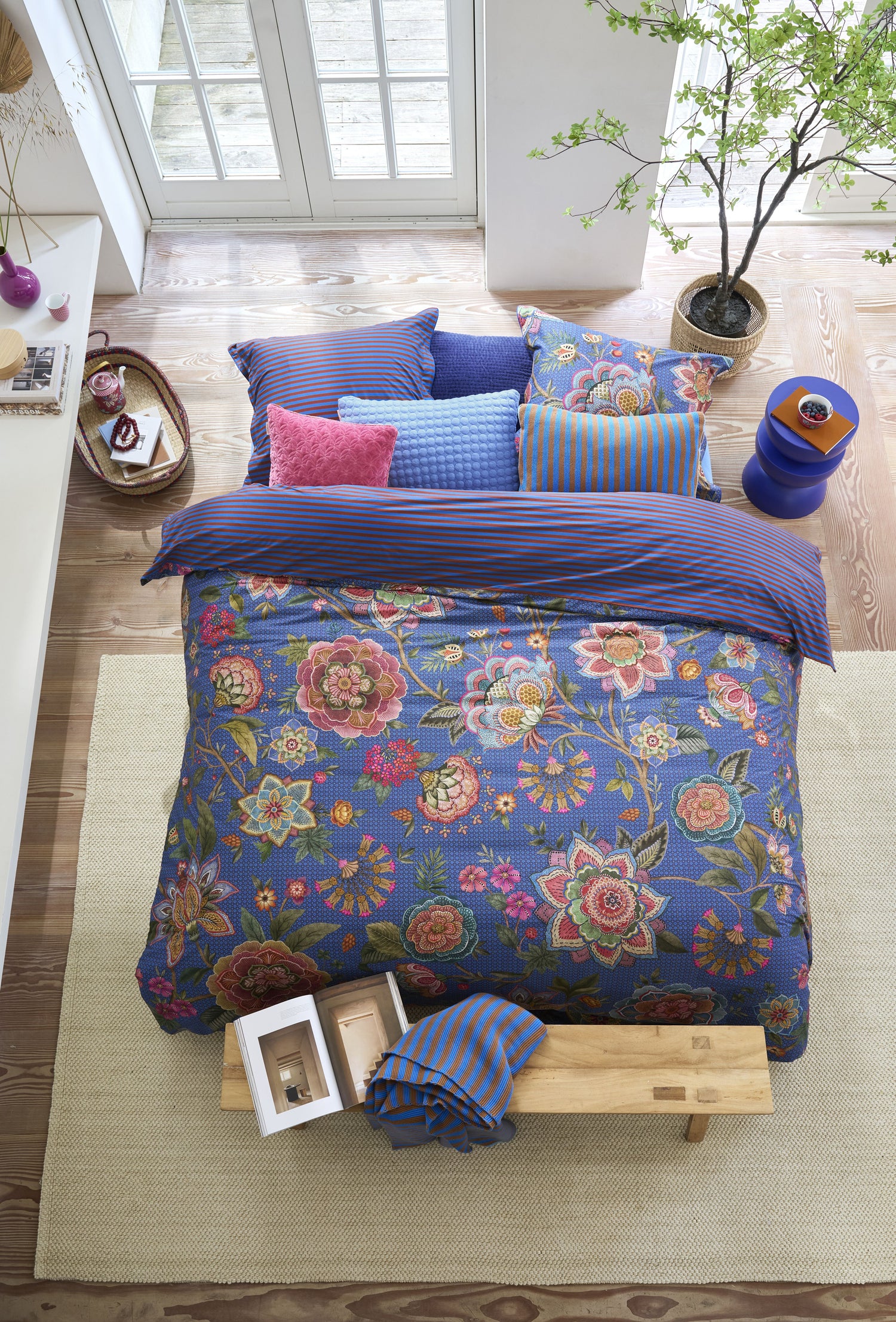 Pip Studio Bombay Bold Bettwäsche - Dunkelblau