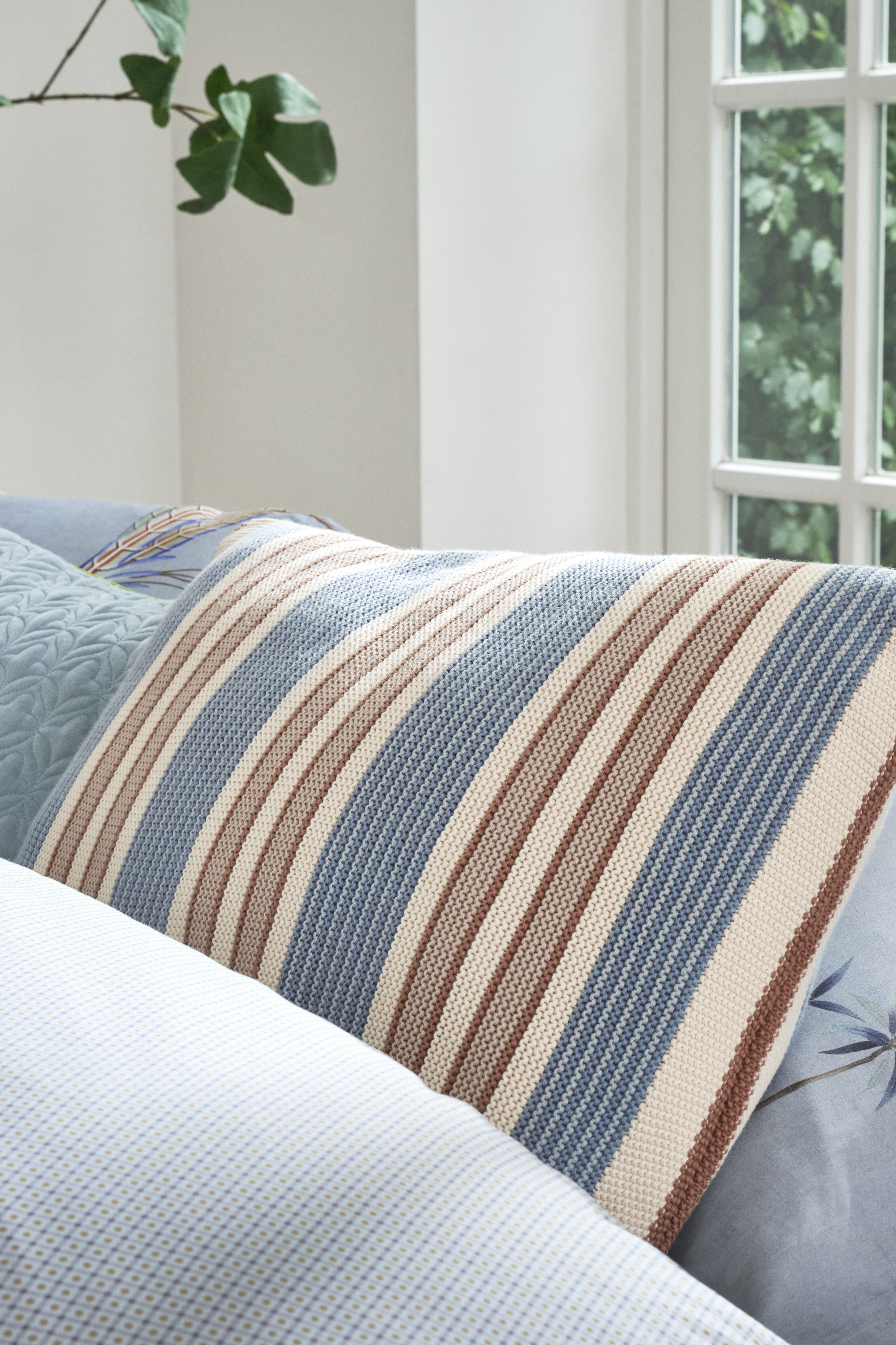 Pip Studio Bonsoir Combistripe Kissen - Blau