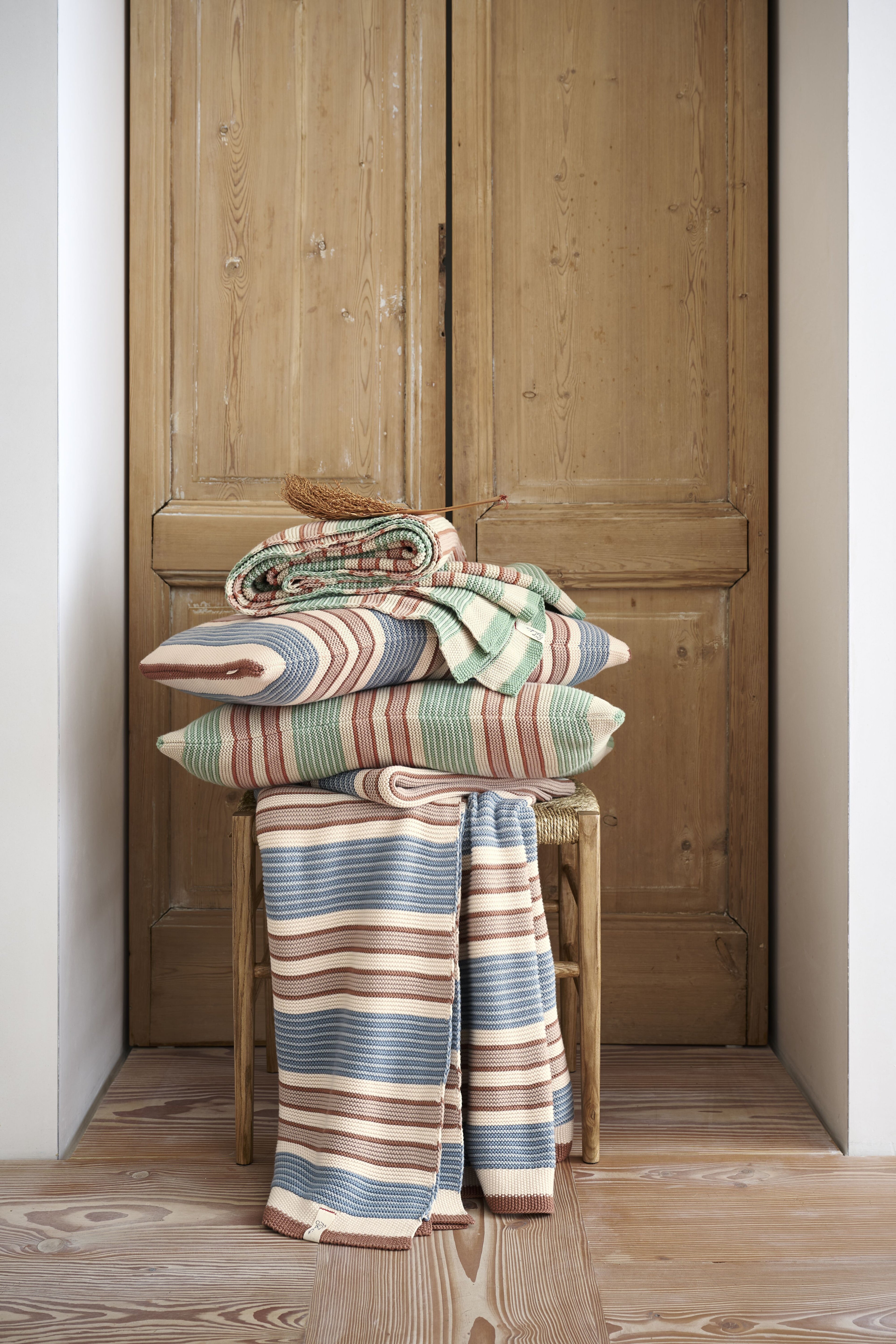 Pip Studio Bonsoir Combistripe Kissen - Grün