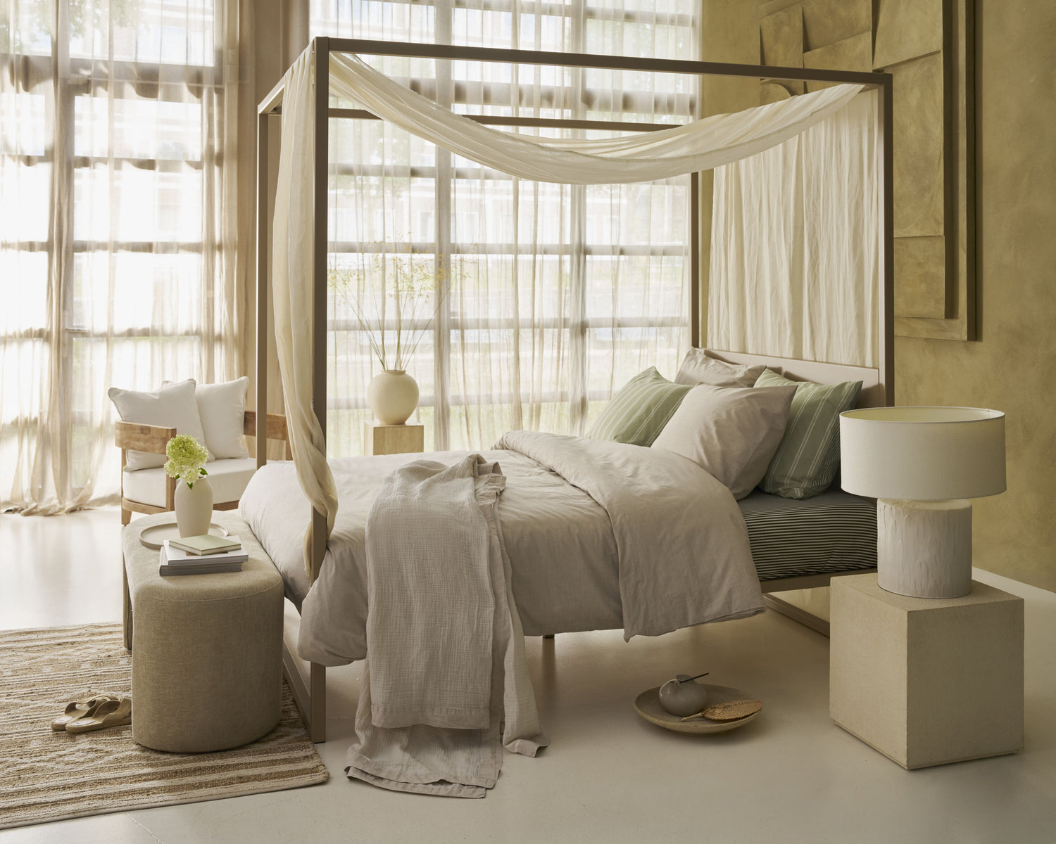 vtwonen Cozy Slub Kissen - Sand