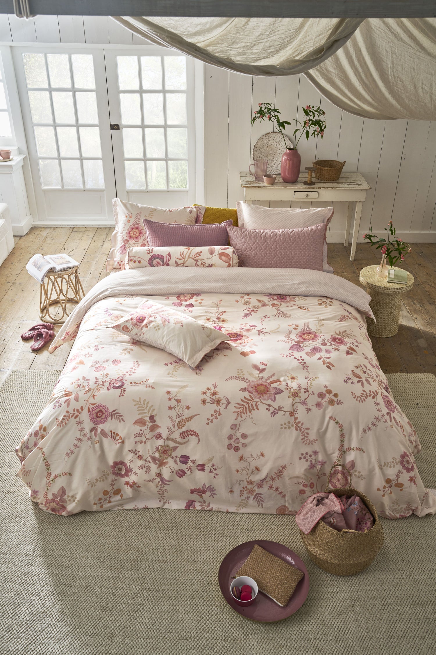 Pip Studio Everbloom Bettwäsche - Hellrosa
