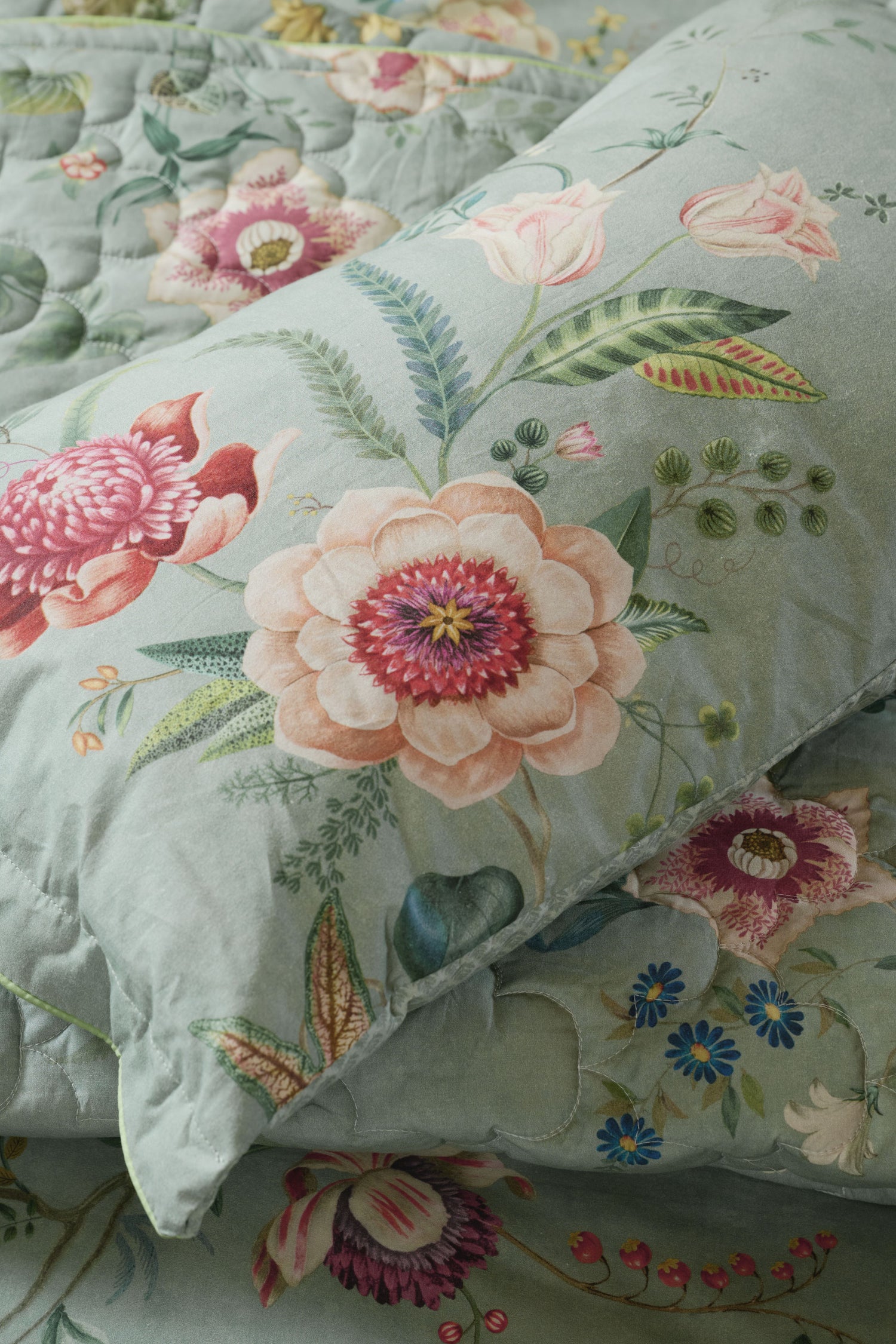 Pip Studio Everbloom Kissen - Grün