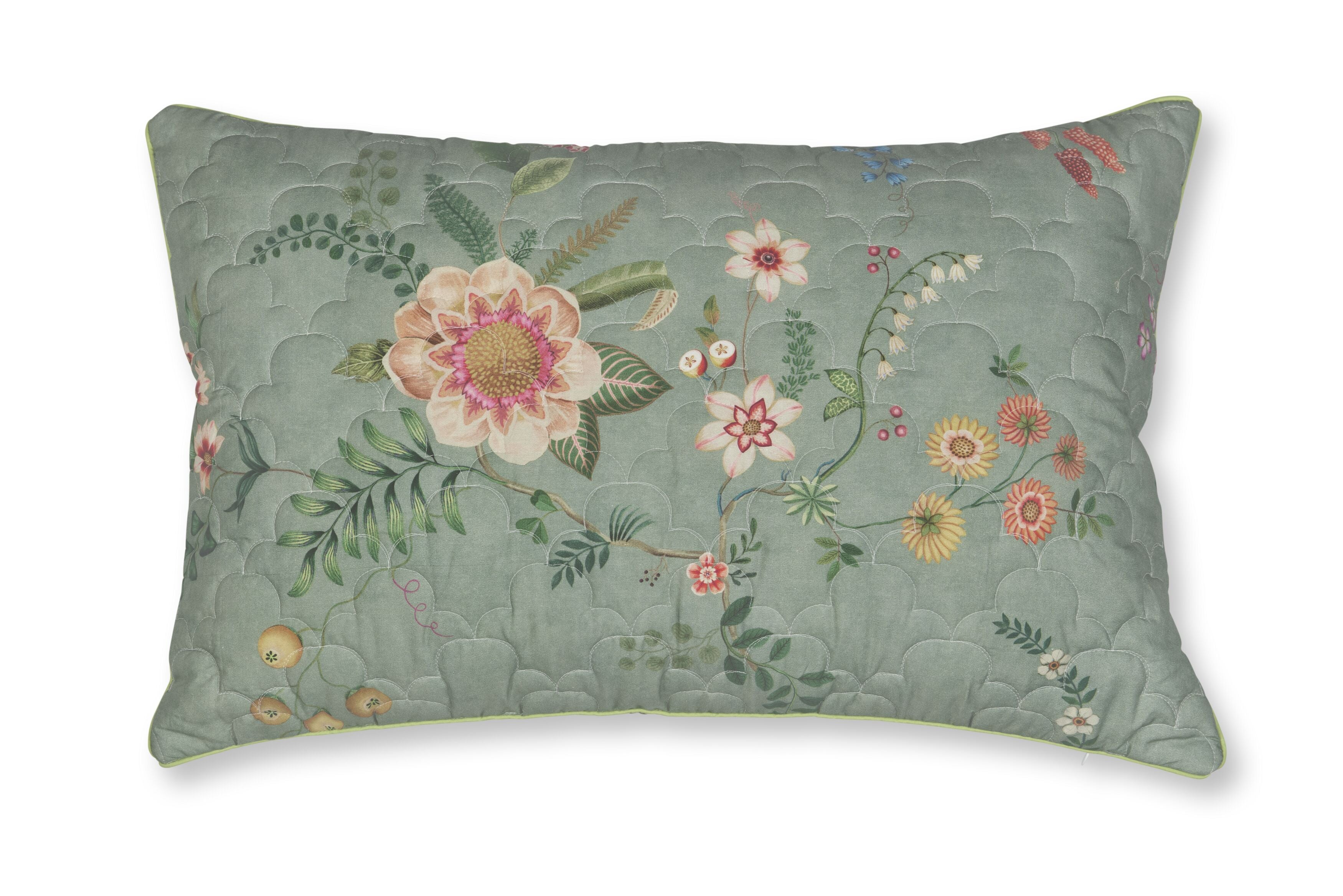 Pip Studio Everbloom Kissen - Grün