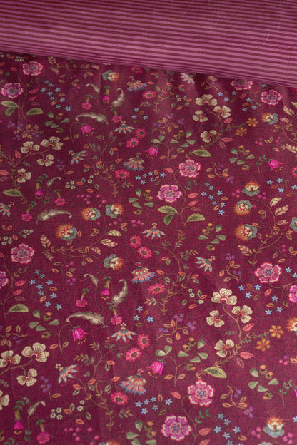 Pip Studio Flora Bangalore Bettwäsche - Dunkelrosa